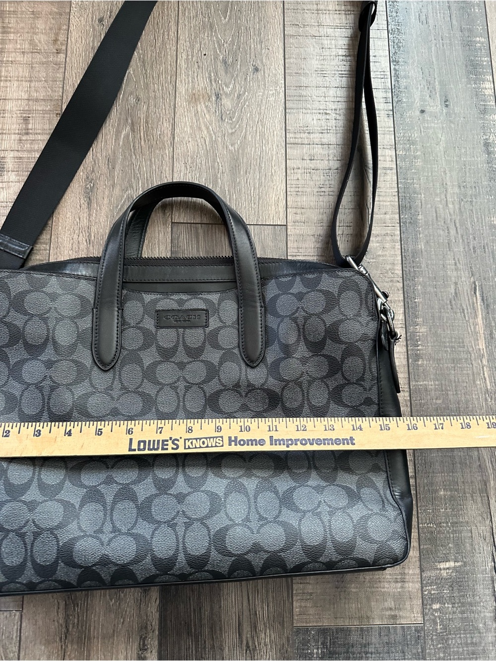Coach Graham Slim Briefcase in Black Signature Canvas-EXCELLENT CONDITION - Picture 11 of 14